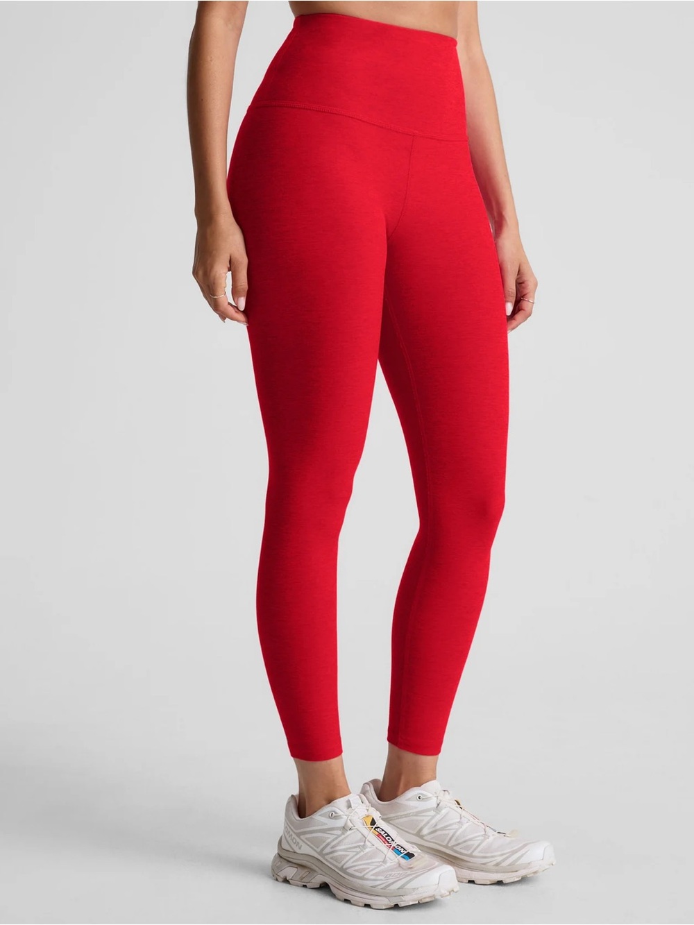 Beyond Yoga Spacedye Caught In The Midi High Waisted Legging in Candy Apple Red